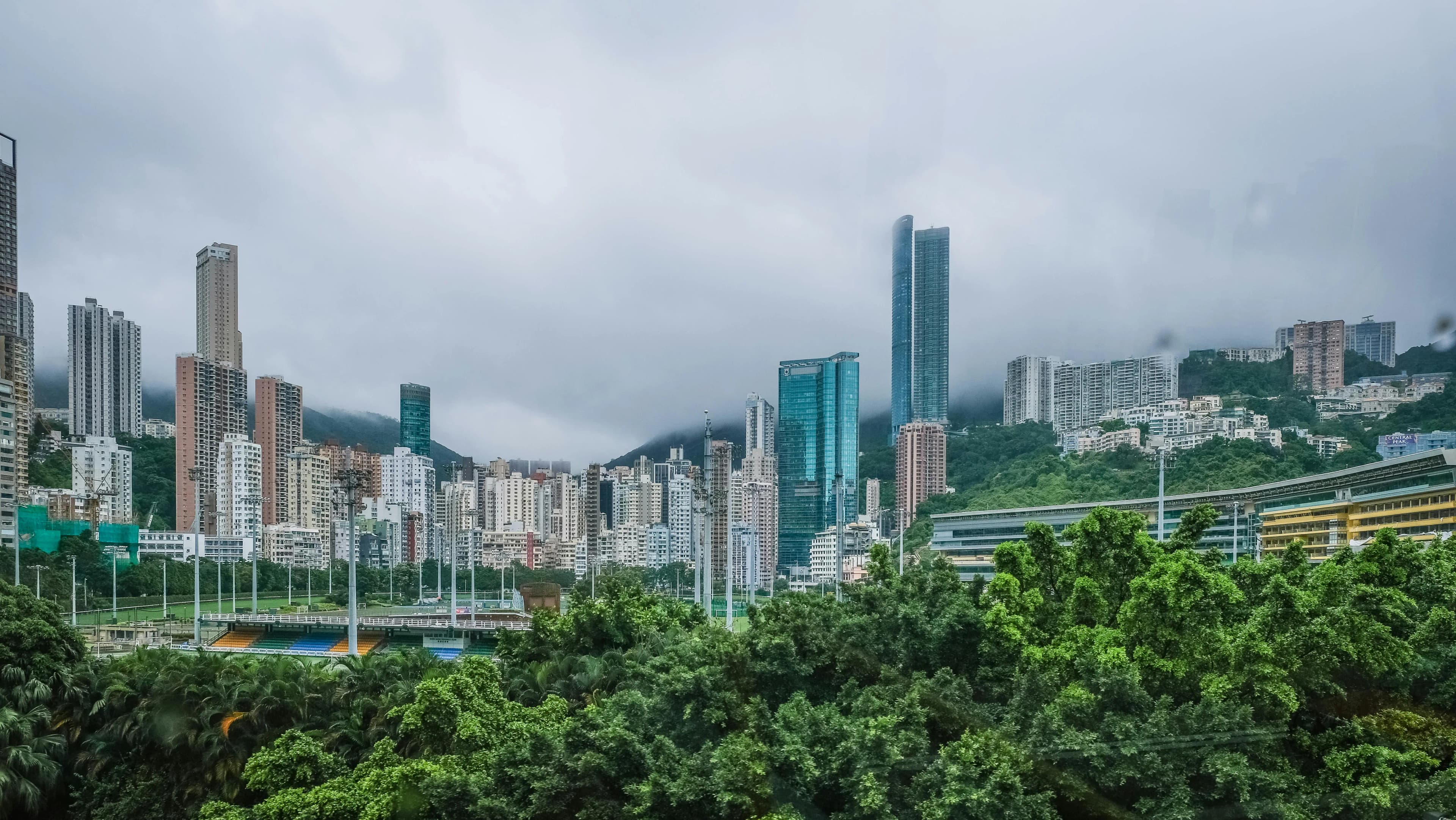 Hong Kong business skyline