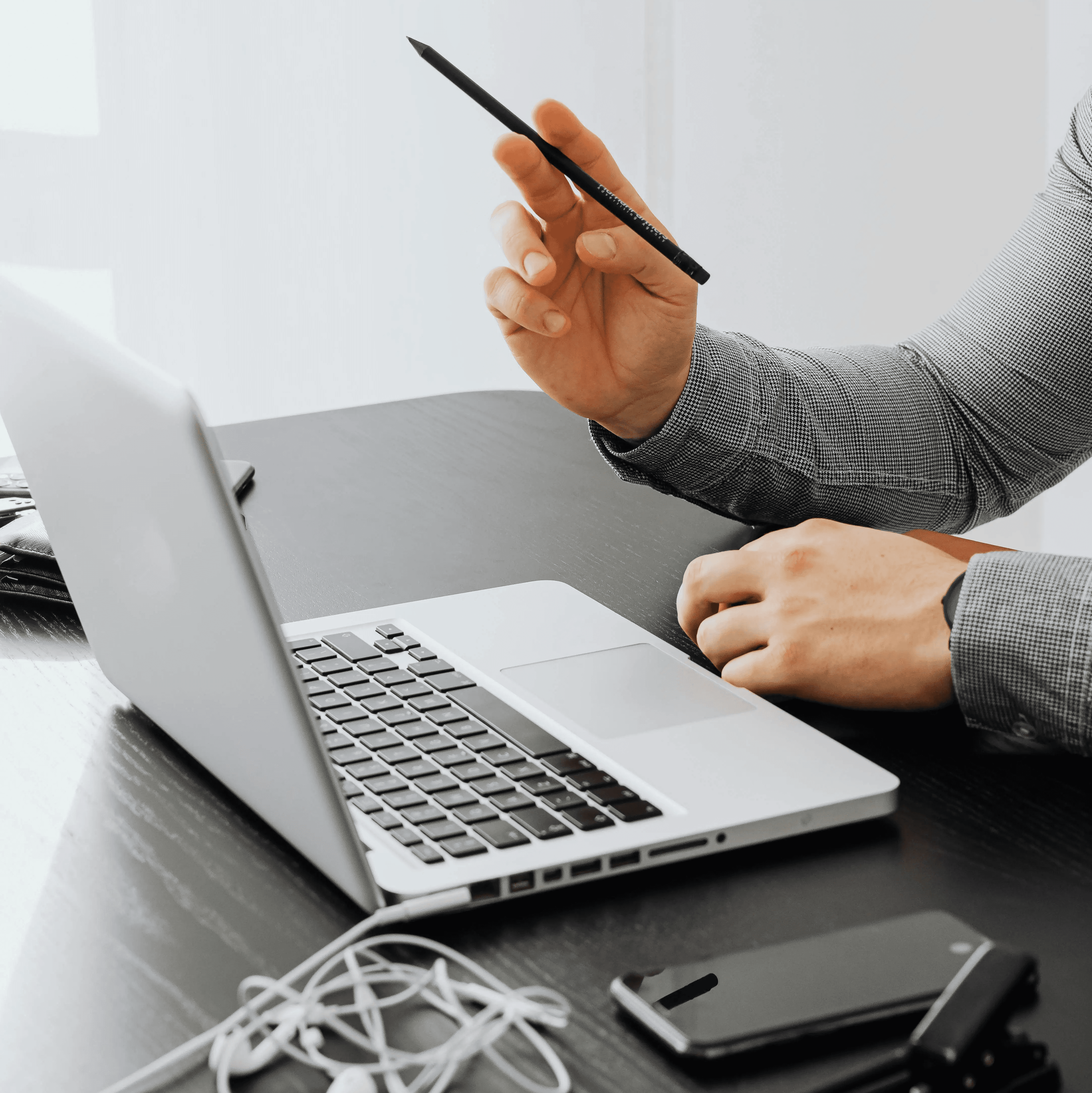 Working visa illustration showing a professional in an office